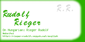 rudolf rieger business card